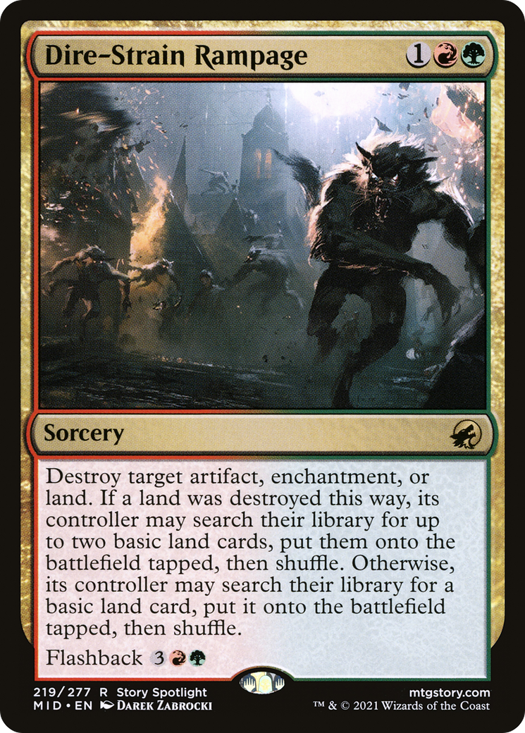 Dire-Strain Rampage (MID-219)  - Innistrad: Midnight Hunt
