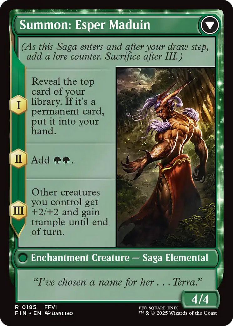 Esper Origins // Summon: Esper Maduin (FIN-185) - FINAL FANTASY: (enchantment) Foil