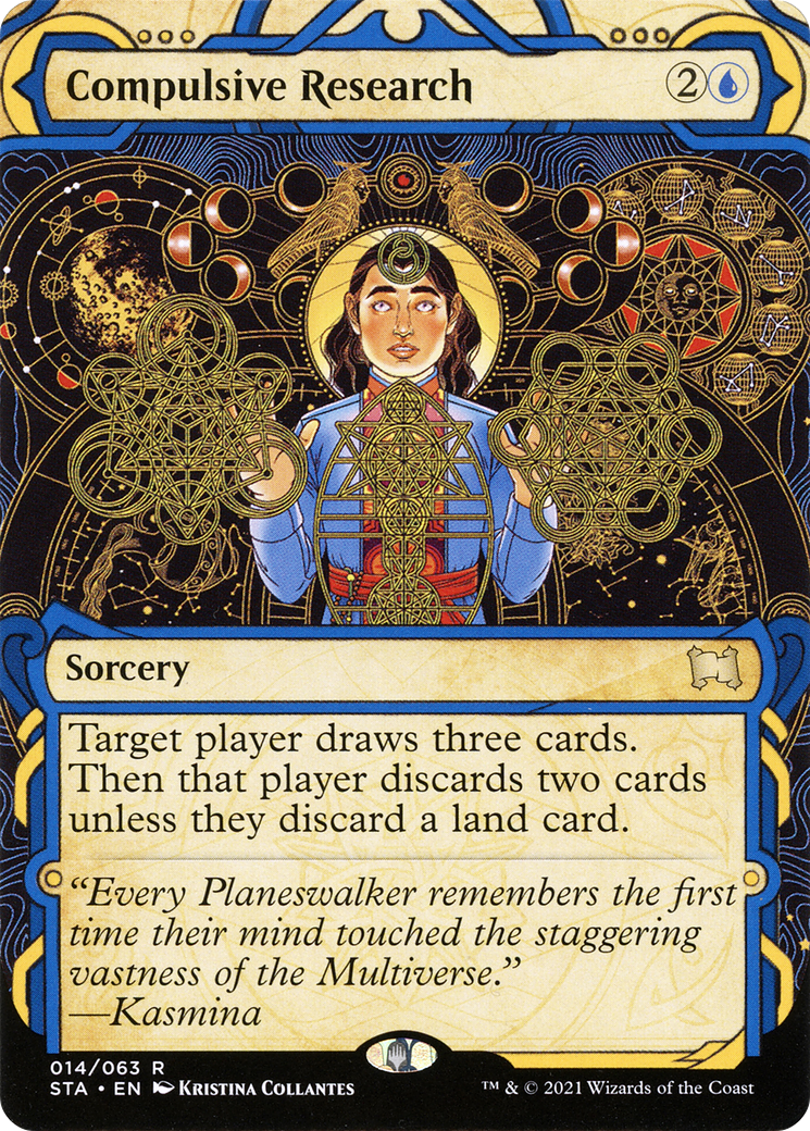 Compulsive Research (STA-014)  Foil - Strixhaven Mystical Archive: (Showcase) (Borderless)