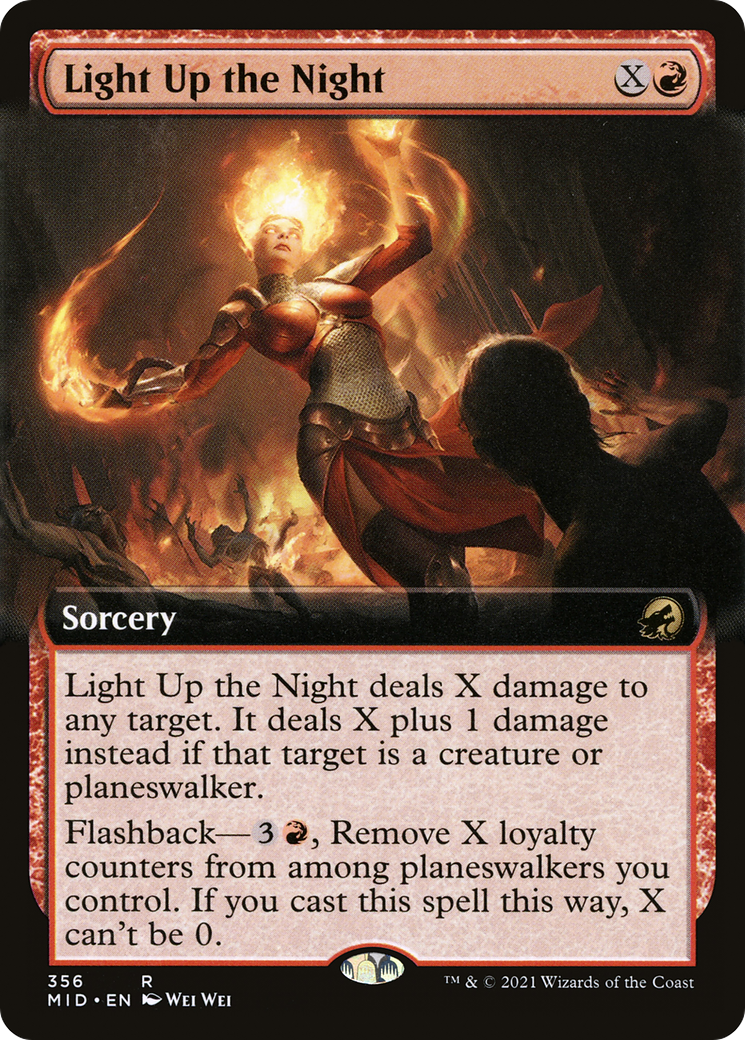 Light Up the Night (Extended Art) (MID-356)  Foil - Innistrad: Midnight Hunt
