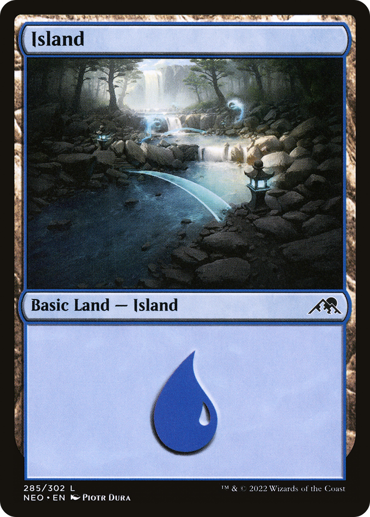 Island (285) (NEO-285)  - Kamigawa: Neon Dynasty