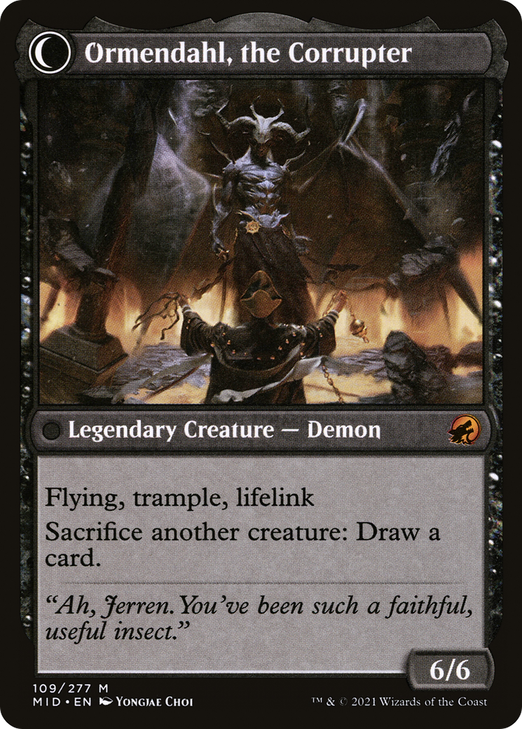 Jerren, Corrupted Bishop (MID-109)  - Innistrad: Midnight Hunt: (Double Faced Transform)