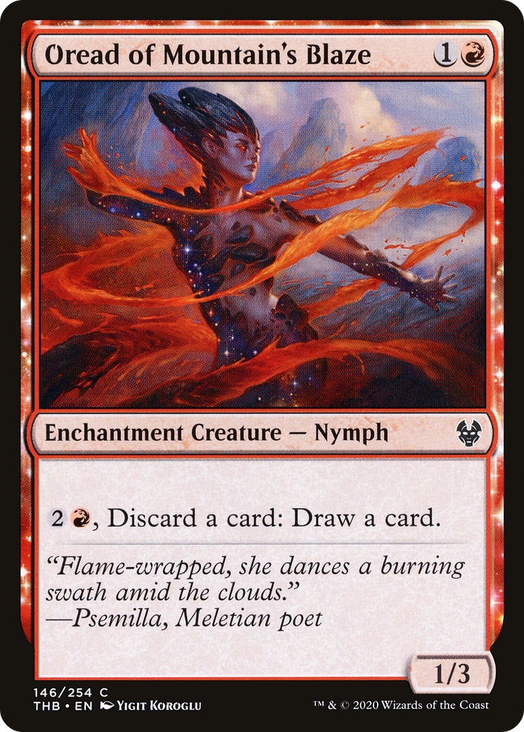 Oread of Mountain's Blaze (THB-146)  Foil - Theros Beyond Death: (enchantment)