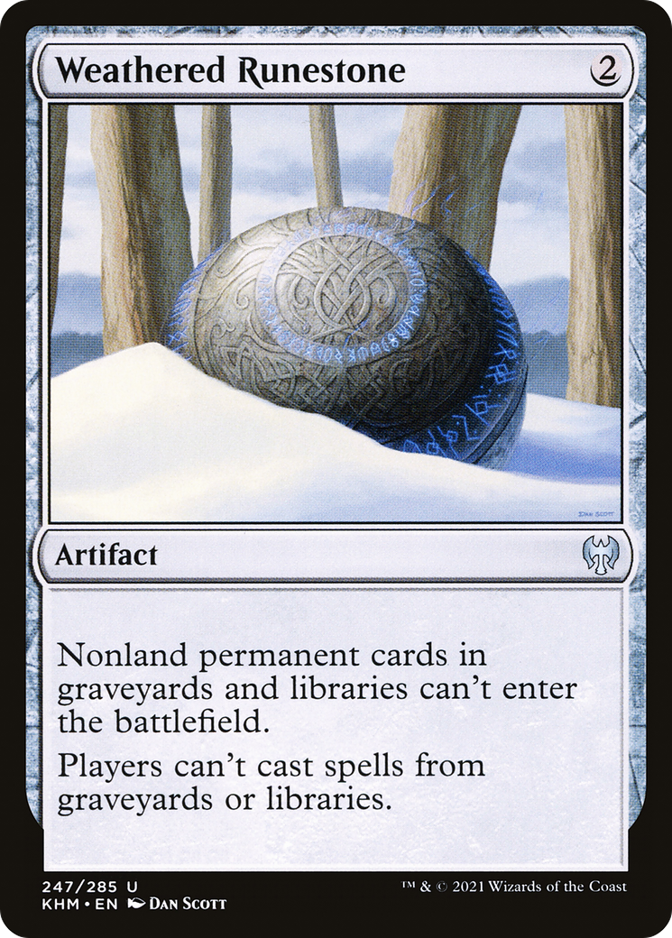 Weathered Runestone (KHM-247)  Foil - Kaldheim
