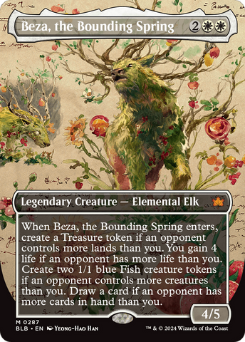 Beza, the Bounding Spring (Borderless) (BLB-287)  - Bloomburrow: (Showcase)