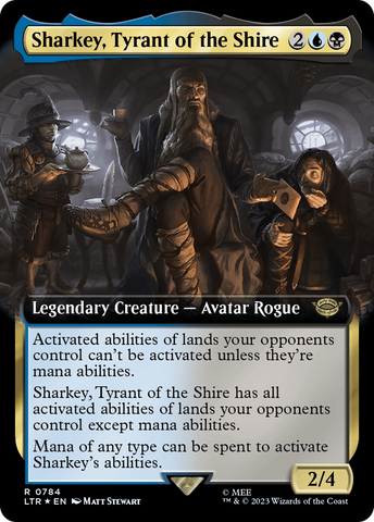 Sharkey, Tyrant of the Shire (Extended Art) (Surge Foil) (LTR-784)  Foil - The Lord of the Rings: Tales of Middle-earth: (Extended Art)