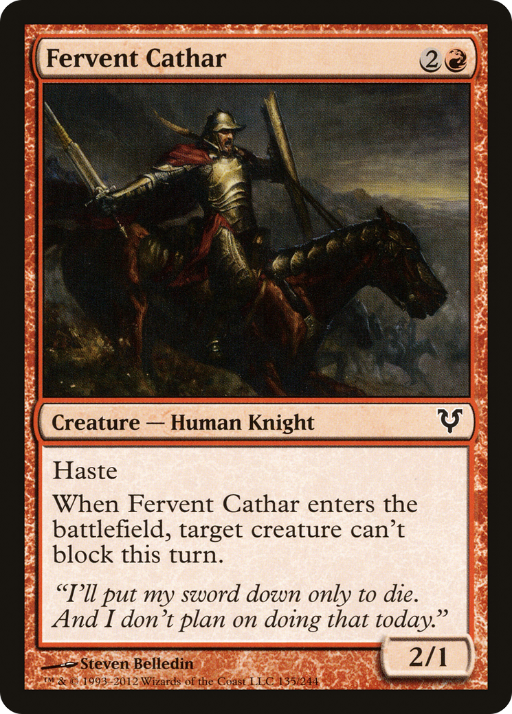 Fervent Cathar (AVR-135)  Foil - Avacyn Restored