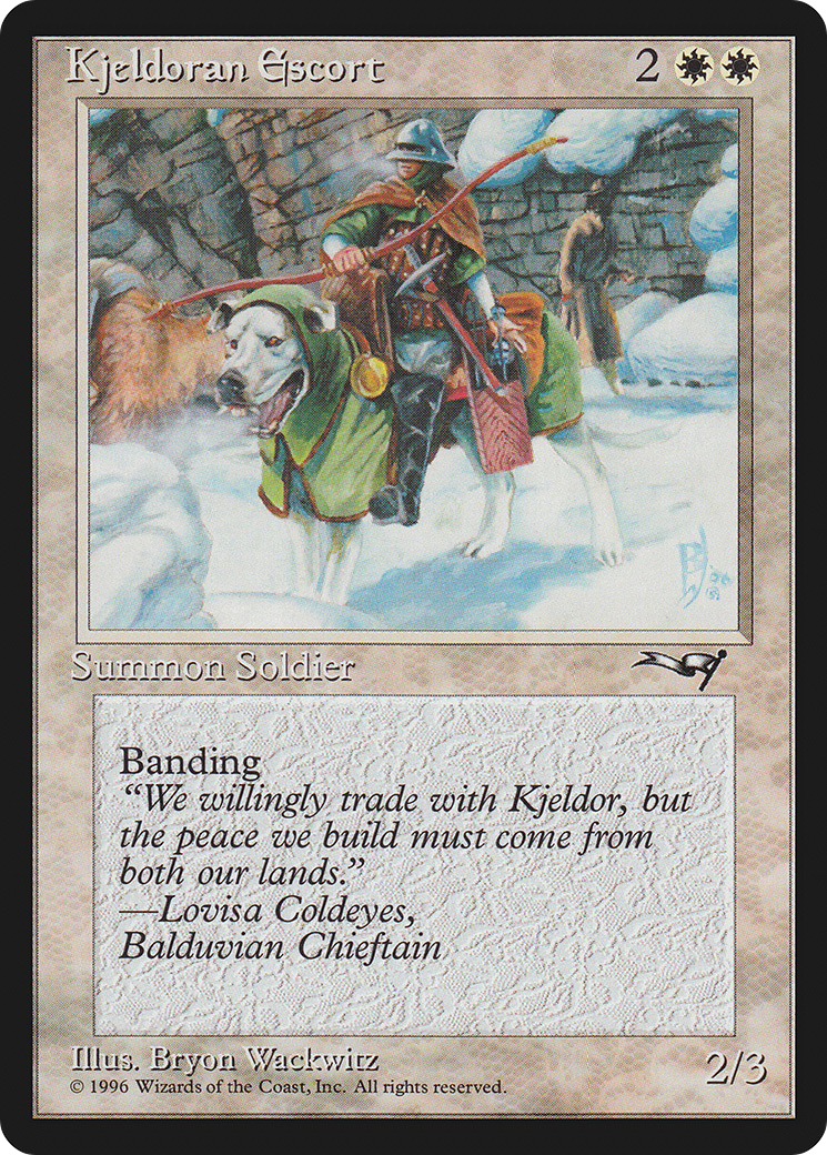 Kjeldoran Escort (Green Blanketed Dog) (ALL-134)  - Alliances