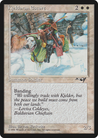 Kjeldoran Escort (Green Blanketed Dog) (ALL-134)  - Alliances