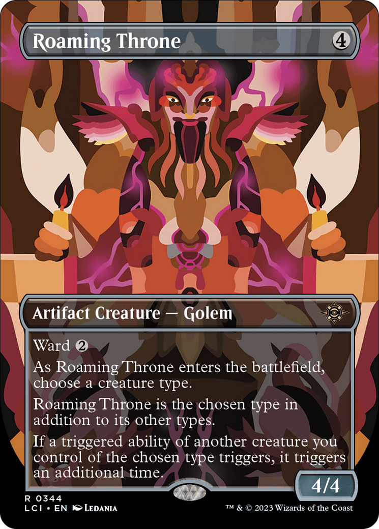Roaming Throne (Borderless) (LCI-344)  Foil - The Lost Caverns of Ixalan