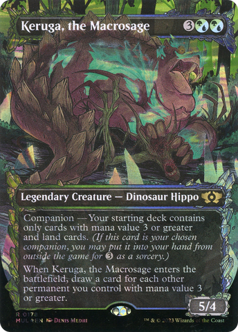 Keruga, the Macrosage (Halo Foil) (MUL-178)  Foil - Multiverse Legends: (Showcase) (Borderless)