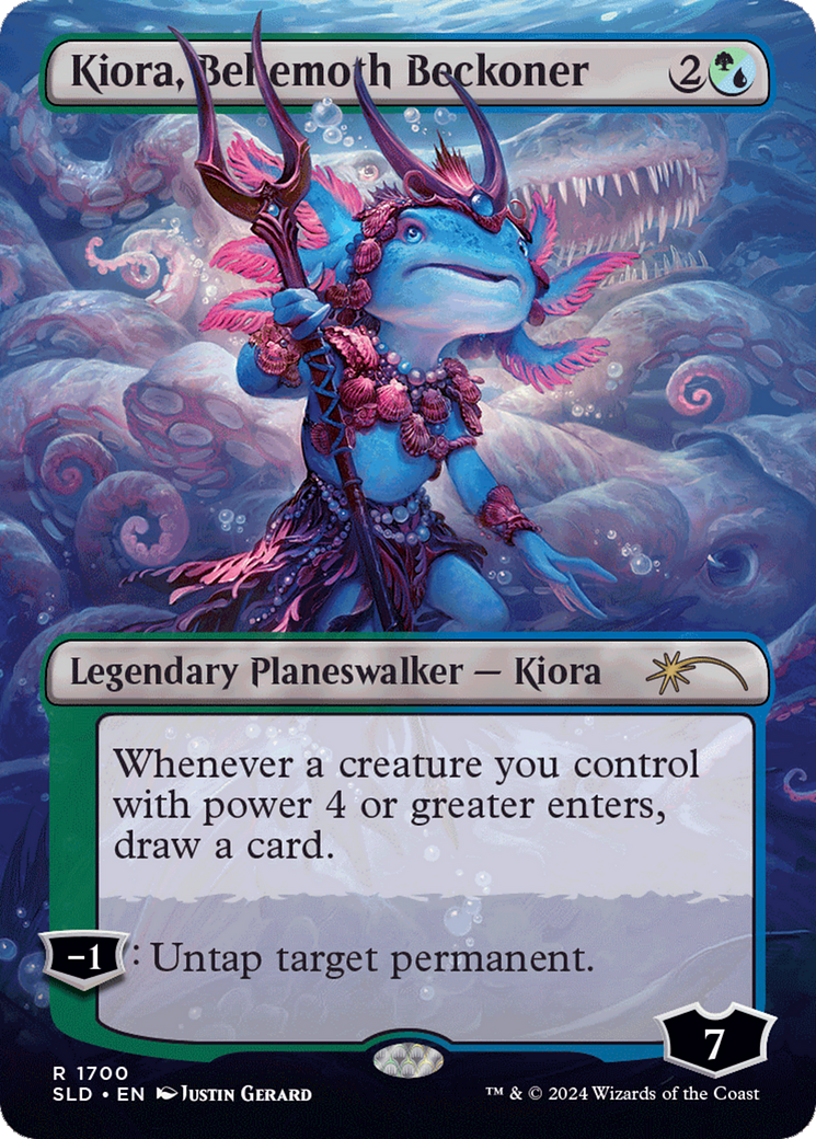 Kiora, Behemoth Beckoner (SLD-1700)  - Secret Lair Drop (Borderless)