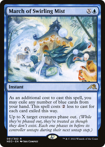 March of Swirling Mist (NEO-061)  Foil - Kamigawa: Neon Dynasty