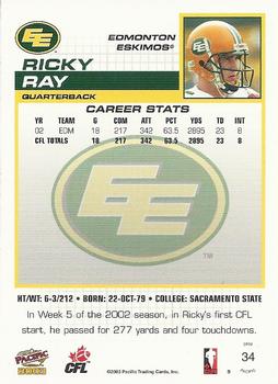 2003 Pacific CFL Canadian Football League Base Set of 110 Cards