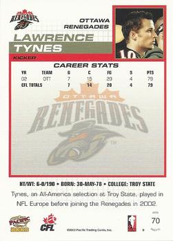 2003 Pacific CFL Canadian Football League Base Set of 110 Cards