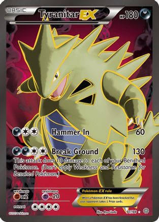 Tyranitar EX (91 Full Art) 091  - Holofoil XY  Ancient Origins - Ultra Rare