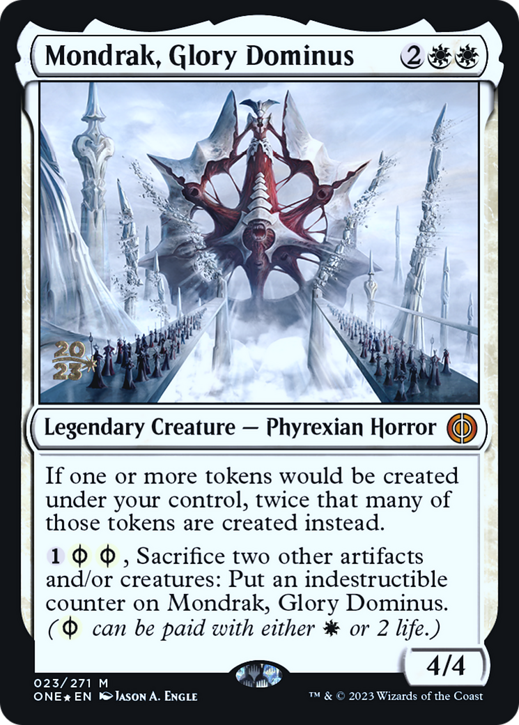 Mondrak, Glory Dominus (PRE-023) - Phyrexia: All Will Be One Promos Foil