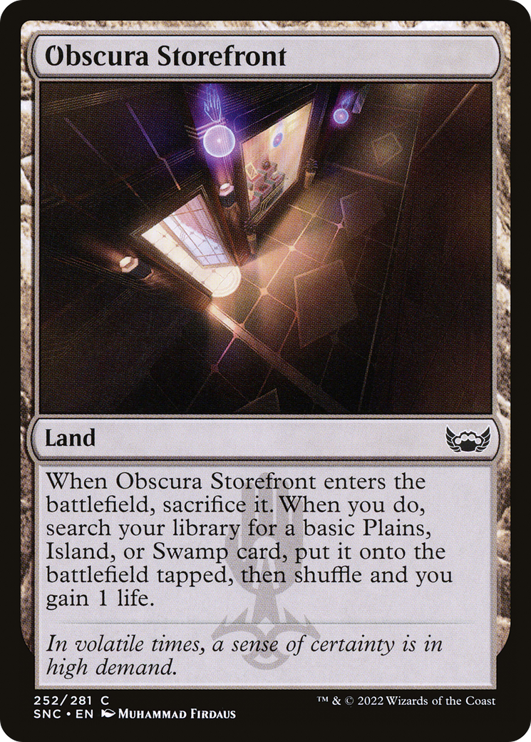 Obscura Storefront (SNC-252)  Foil - Streets of New Capenna