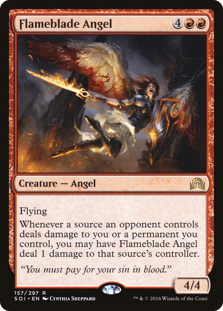 Flameblade Angel (SOI-157)  Foil - Shadows over Innistrad