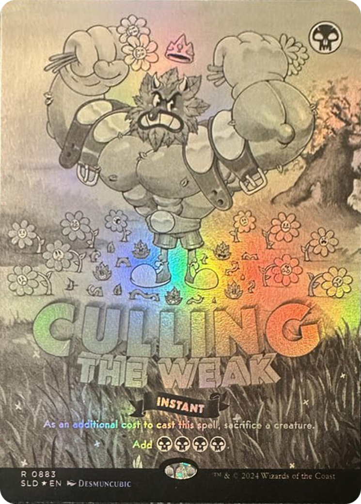 Culling the Weak (Black & White Foil) (SLD-883)  Foil - Secret Lair Drop (Borderless)