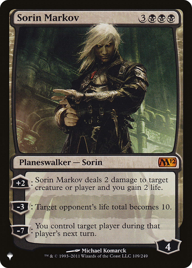 Sorin Markov (M12) (LIST-109/249)  - The List