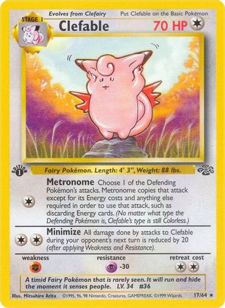 Clefable (17) 017/64  - Unlimited Jungle - Rare