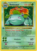 Venusaur 015/102  - 1st Edition Holofoil Base Set Shadowless - Holo Rare