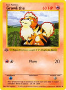 Growlithe 028/102  - Unlimited Base Set Shadowless - Uncommon