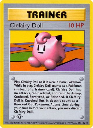 Clefairy Doll 070  - 1st Edition Base Set Shadowless - Rare