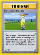 Pokemon Breeder 076/102  - Unlimited Base Set Shadowless - Rare