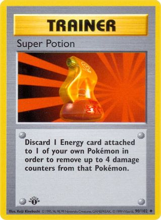 Super Potion 090/102  - 1st Edition Base Set Shadowless - Uncommon