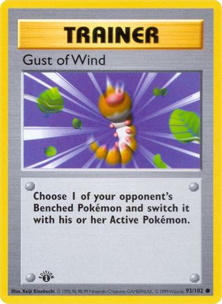 Gust of Wind 093/102  - Unlimited Base Set Shadowless - Common