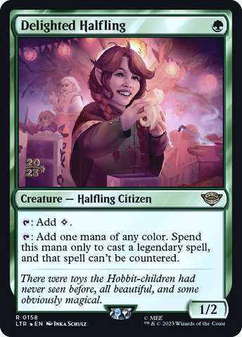 Delighted Halfling (0158) (PRE-158)  Foil - Tales of Middle-earth Promos