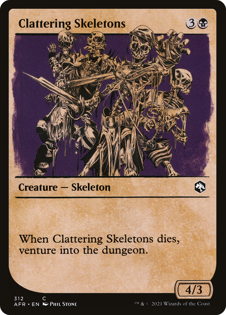 Clattering Skeletons (AFR-312)  Foil - Adventures in the Forgotten Realms: (Showcase)