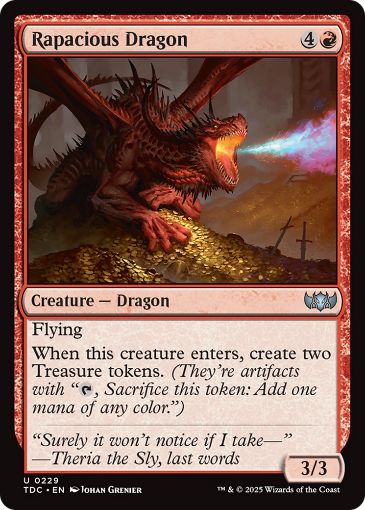 Rapacious Dragon (TDC-229) - Commander: Tarkir: Dragonstorm