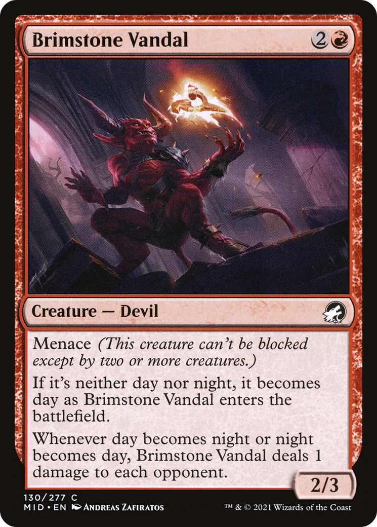 Brimstone Vandal (MID-130)  Foil - Innistrad: Midnight Hunt