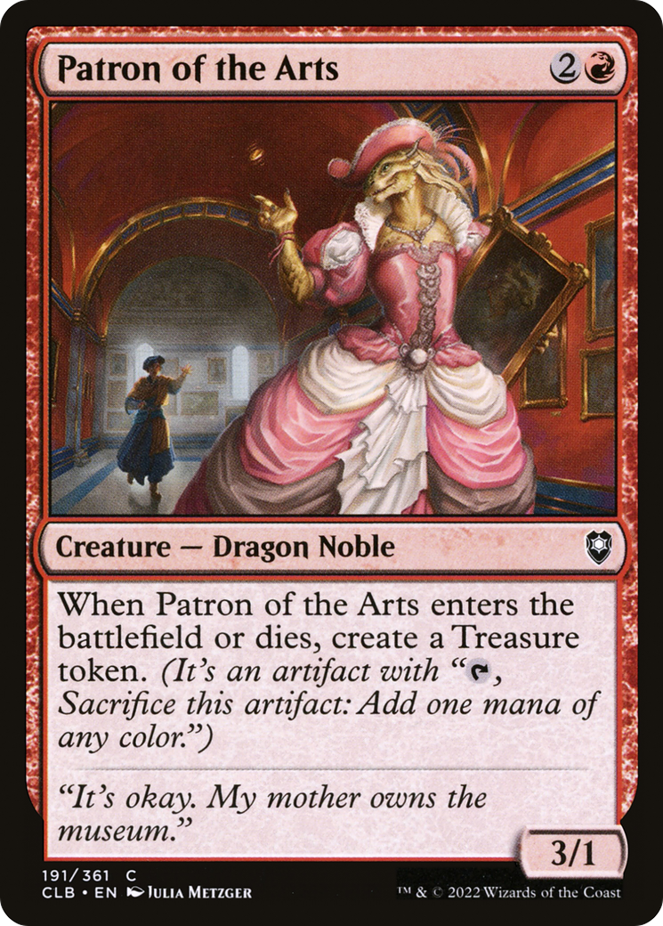 Patron of the Arts (CLB-191)  Foil - Commander Legends: Battle for Baldur's Gate