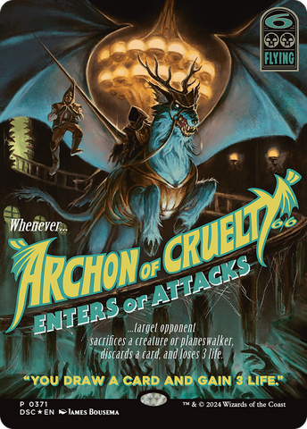 Archon of Cruelty (Showcase) (DSC-371)  Foil - Duskmourn: House of Horror Commander (Borderless)