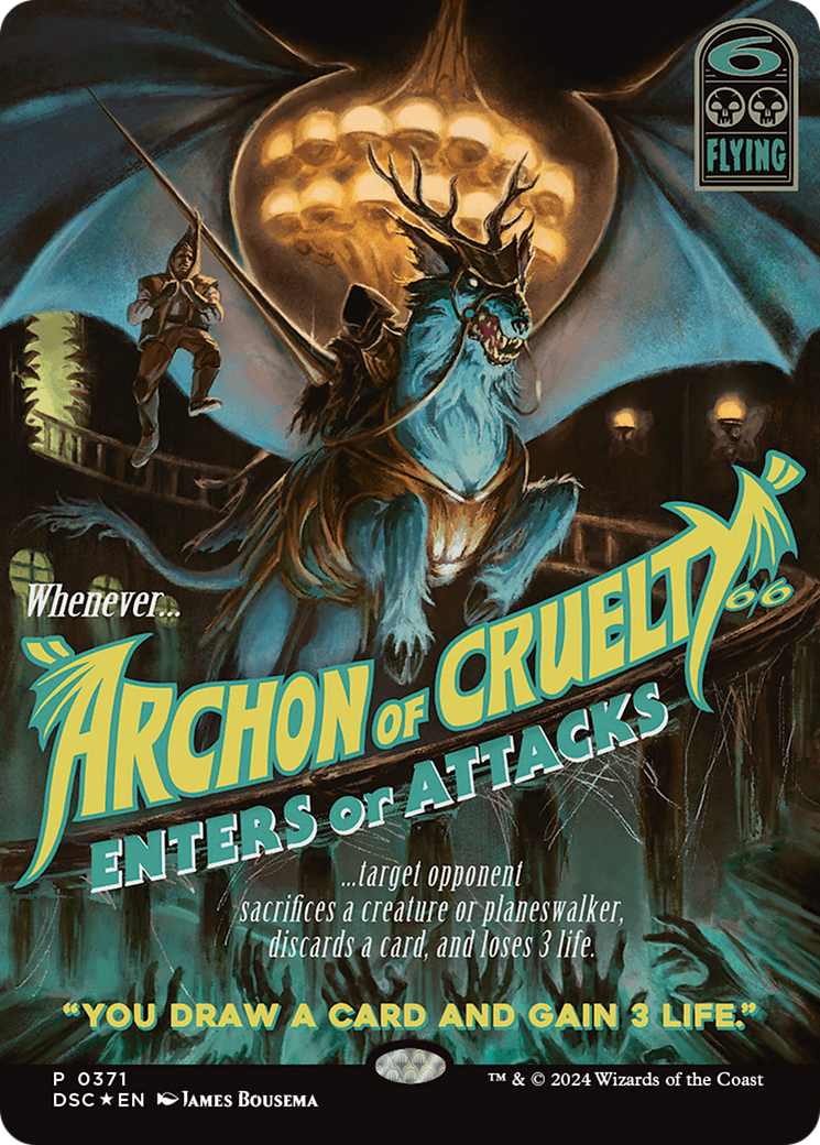 Archon of Cruelty (Showcase) (DSC-371)  Foil - Duskmourn: House of Horror Commander (Borderless)