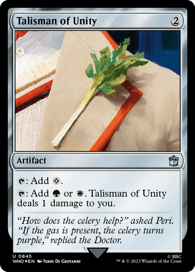 Talisman of Unity (Surge Foil) (WHO-845)  Foil - Doctor Who