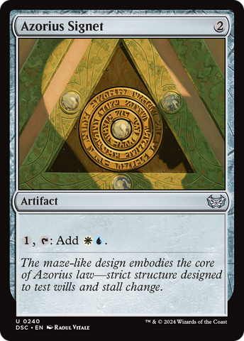 Azorius Signet (DSC-240)  - Duskmourn: House of Horror Commander