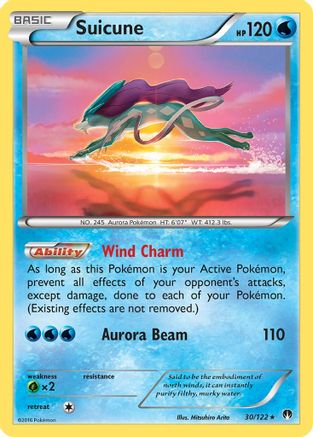 Suicune 030/122  - Reverse Holofoil XY  BREAKpoint - Holo Rare