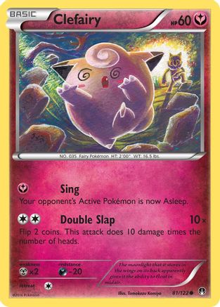 Clefairy 081/122  - Reverse Holofoil XY  BREAKpoint - Common