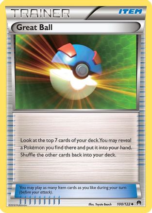 Great Ball 100/122  - Reverse Holofoil XY  BREAKpoint - Uncommon