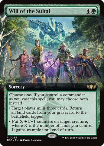 Will of the Sultai (Extended Art) (TDC-089) - Commander: Tarkir: Dragonstorm: (Extended Art)