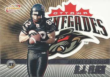 2003 Atomic CFL Ottawa Renegades Team Set of 10 Cards with Kerry Joseph Rookie Card