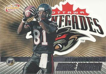 2003 Atomic CFL Ottawa Renegades Team Set of 10 Cards with Kerry Joseph Rookie Card