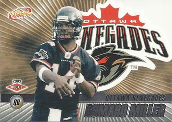 2003 Atomic CFL Ottawa Renegades Team Set of 10 Cards with Kerry Joseph Rookie Card