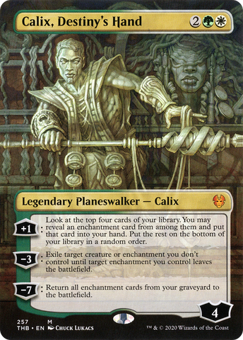 Calix, Destiny's Hand (Borderless) (THB-257)  Foil - Theros Beyond Death
