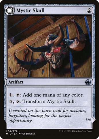 Mystic Skull (MID-256)  - Innistrad: Midnight Hunt: (Double Faced Transform)